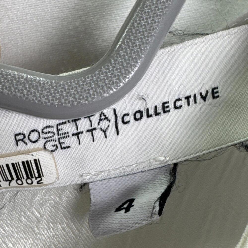 Rosetta Getty x RTR White Cape Mini Dress Size 4 with Minor Fabric Pull - Picture 6 of 8